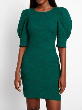 Lilly Pulitzer Knowles Green Floral Jacquard Shift Dress in Size S